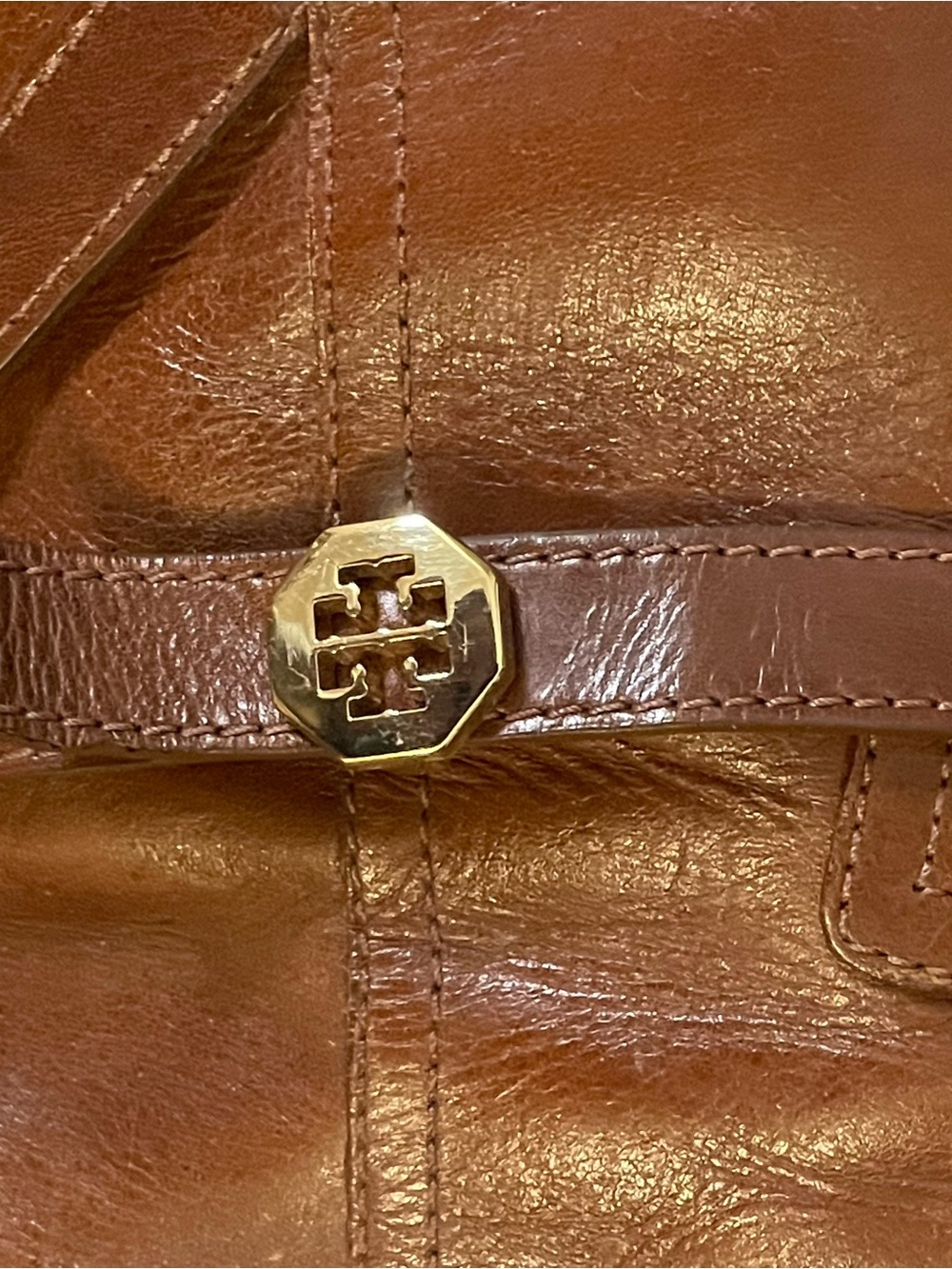 Gorg Caramel Tory Burch Leather Boots 6.5 Good Condition - Picture 4 of 6